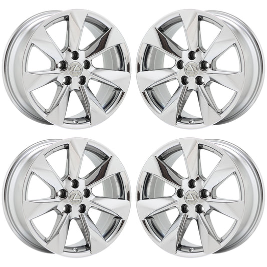 18" Lexus RX350 RX450H Bright Chrome wheels rims Factory OEM set 74336 EXCHANGE