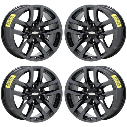 18" Sierra 1500 LTZ Truck Black Chrome wheels rims Factory OEM set 5912
