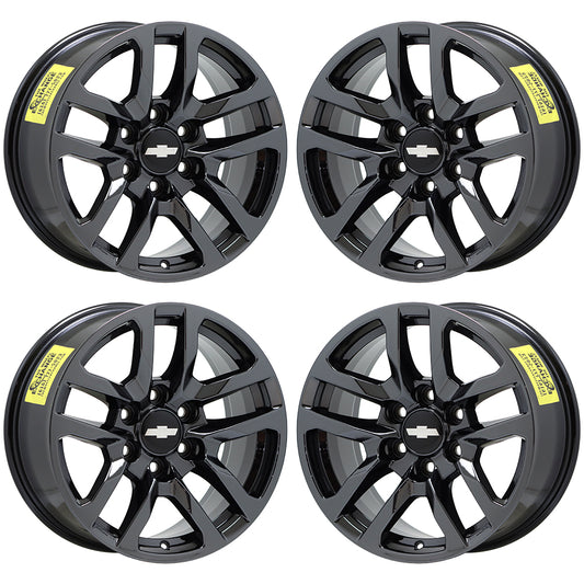 18" Sierra 1500 LTZ Truck Black Chrome wheels rims Factory OEM set 5912