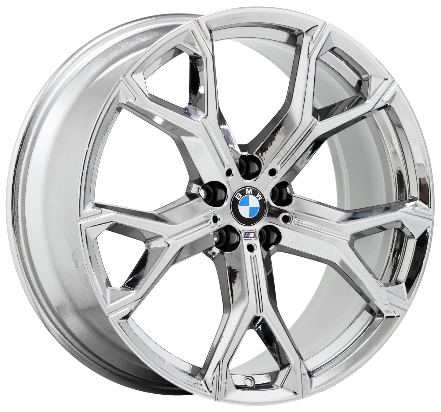 21x9.5 21x10.5 BMW X5 X7 Bright Chrome wheels rims OEM set 2019 2020 86466 86468