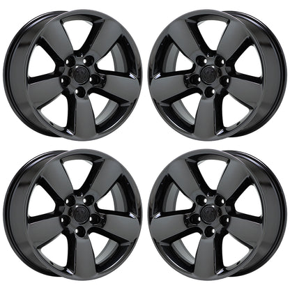20" Dodge Ram 1500 Truck Black Chrome wheels rims Factory OEM set 4 2495