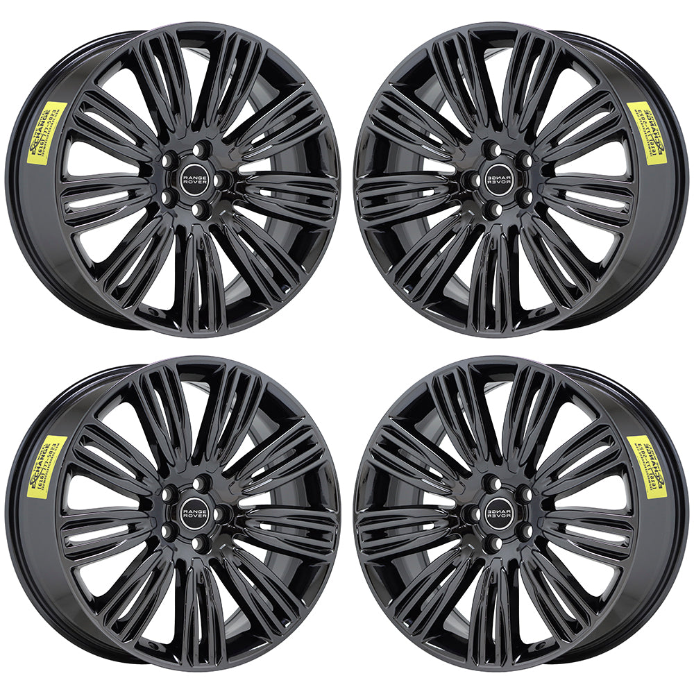 22x9.5 Range Rover Black Chrome wheels rims Factory OEM 2018 2019 2020 ...