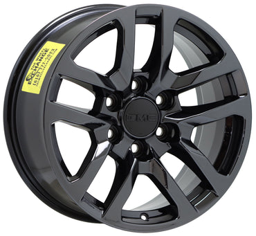 18" Sierra 1500 LTZ Truck Black Chrome wheels rims Factory OEM set 5912
