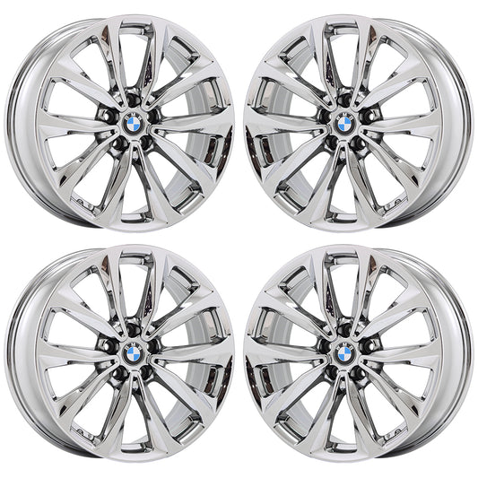 19" BMW X3 X4 Bright Chrome wheels rims Factory OEM set 86351 EXCHANGE