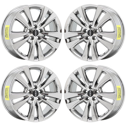 18" Lincoln MKX Bright Chrome wheels rims Factory OEM 2016 2017 2018 set 4 10071