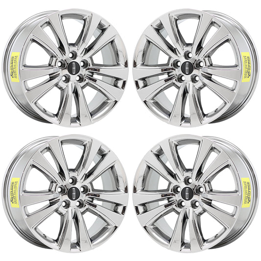 18" Lincoln MKX Bright Chrome wheels rims Factory OEM 2016 2017 2018 set 4 10071