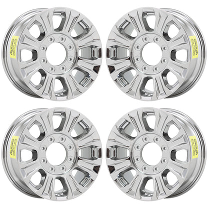 18" Ford F250 F350 SRW Bright Chrome wheels rims Factory OEM set 10097