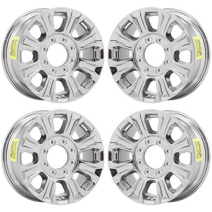 18" Ford F250 F350 SRW Bright Chrome wheels rims Factory OEM set 10097