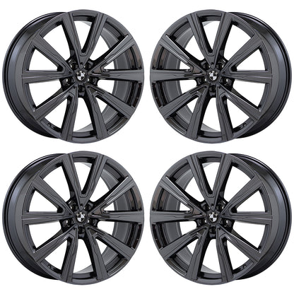 22" BMW X5 X6 series Black Chrome wheels rims OEM set 86469 86472 EXCHANGE