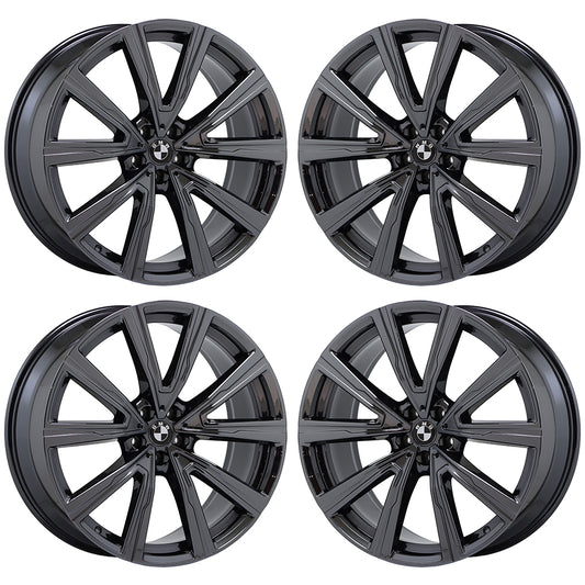 22" BMW X5 X6 series Black Chrome wheels rims OEM set 86469 86472 EXCHANGE