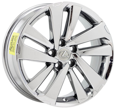 18" Lexus NX300 NX300H Bright Chrome wheels rims Factory OEM set 4 74372