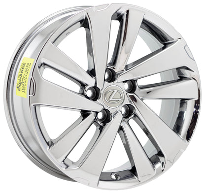 18" Lexus NX300 NX300H Bright Chrome wheels rims Factory OEM set 4 74372