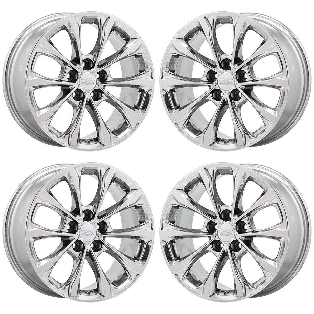 18" Cadillac CT5 CTS Premium Luxury Bright Chrome wheels rims OEM set 4837