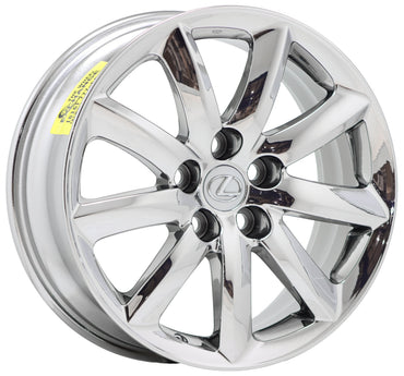 18" Lexus LS460 LS600HL Bright Chrome wheels rims Factory OEM set 74195