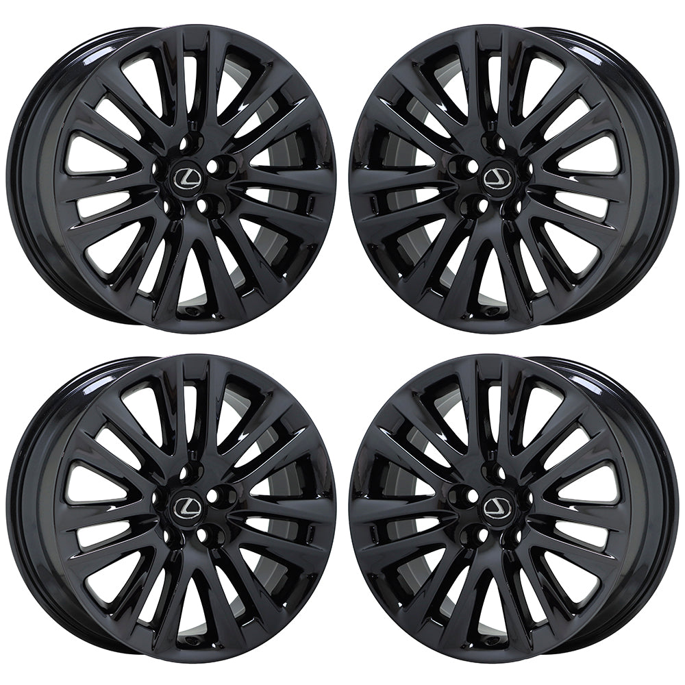 19" Lexus LS460 Black Chrome wheels rims Factory OEM set 4 74284