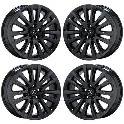 19" Lexus LS460 Black Chrome wheels rims Factory OEM set 4 74284