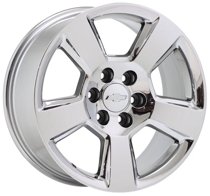 20" Chevrolet GMC Silverado Sierra 1500 Bright Chrome wheels OEM 5652 EXCHANGE