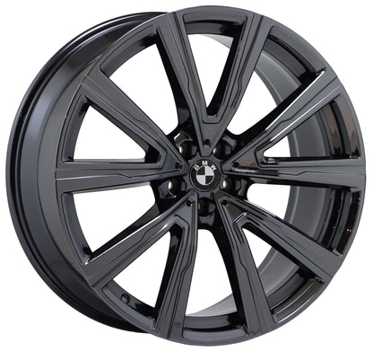 22" BMW X5 X6 series Black Chrome wheels rims OEM set 86469 86472 EXCHANGE