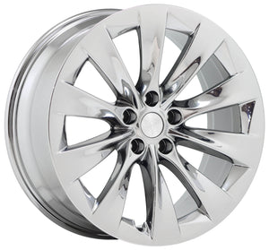 20" Tesla Model X Bright Chrome wheels rims Factory OEM set 97800 97801 EXCHANGE