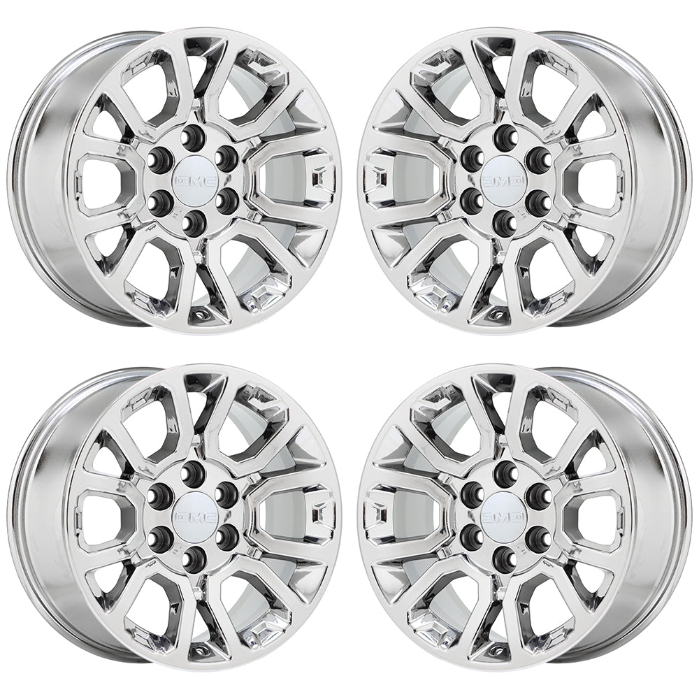 18" GMC Sierra 1500 Yukon Silverado Bright Chrome wheels Factory OEM set 5649