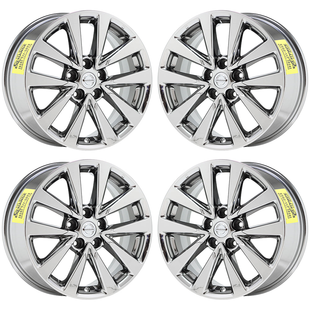 17" Nissan Altima Bright Chrome wheels rims Factory OEM set 4 62719 EXCHANGE