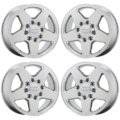 20" GM Silverado SIerra 2500 3500 Bright Chrome wheels rims Factory OEM set 5503