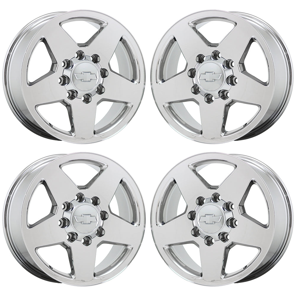 20" GM Silverado SIerra 2500 3500 Bright Chrome wheels rims Factory OEM set 5503