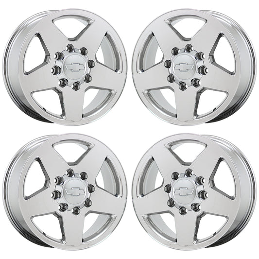 20" GM Silverado SIerra 2500 3500 Bright Chrome wheels rims Factory OEM set 5503