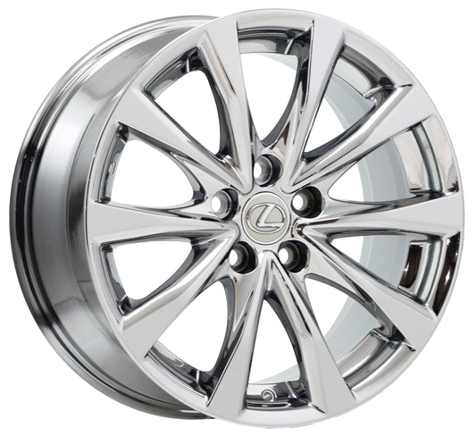18" Lexus IS250 IS350 Bright Chrome wheel rim OEM (Front) 74281