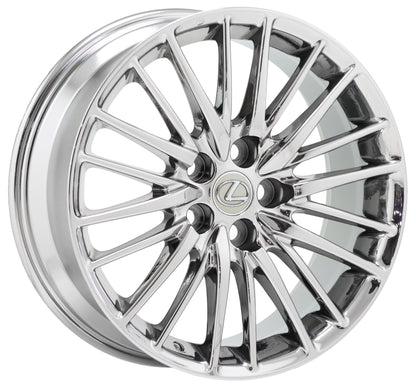 19" Lexus LS460 Bright Chrome Wheels Rims Factory OEM Set 74222 EXCHANGE
