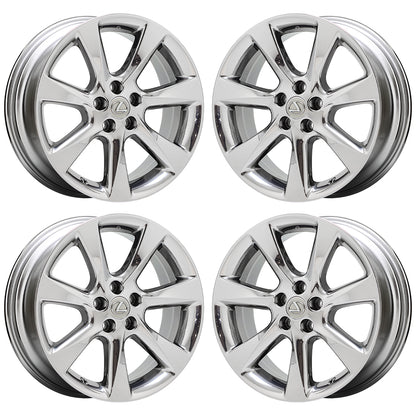 19" Lexus RX350 RX450H Bright Chrome wheels rims Factory OEM set 74252 EXCHANGE