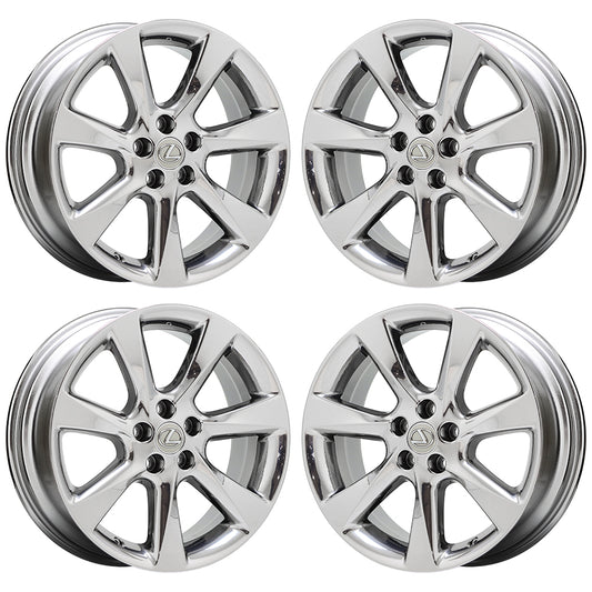 19" Lexus RX350 RX450H Bright Chrome wheels rims Factory OEM set 74252