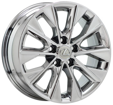 17" Lexus ES300H ES350 Bright Chrome wheels rimsFactory OEM set 4 74275