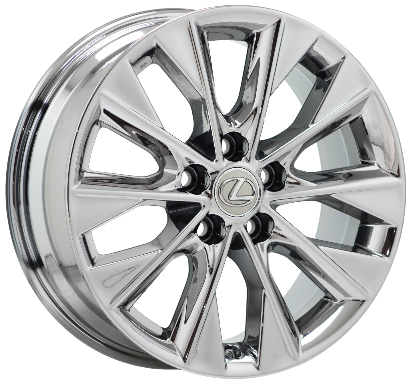 17" Lexus ES300H Bright Chrome Wheels Rims Factory OEM Set 74275 EXCHANGE