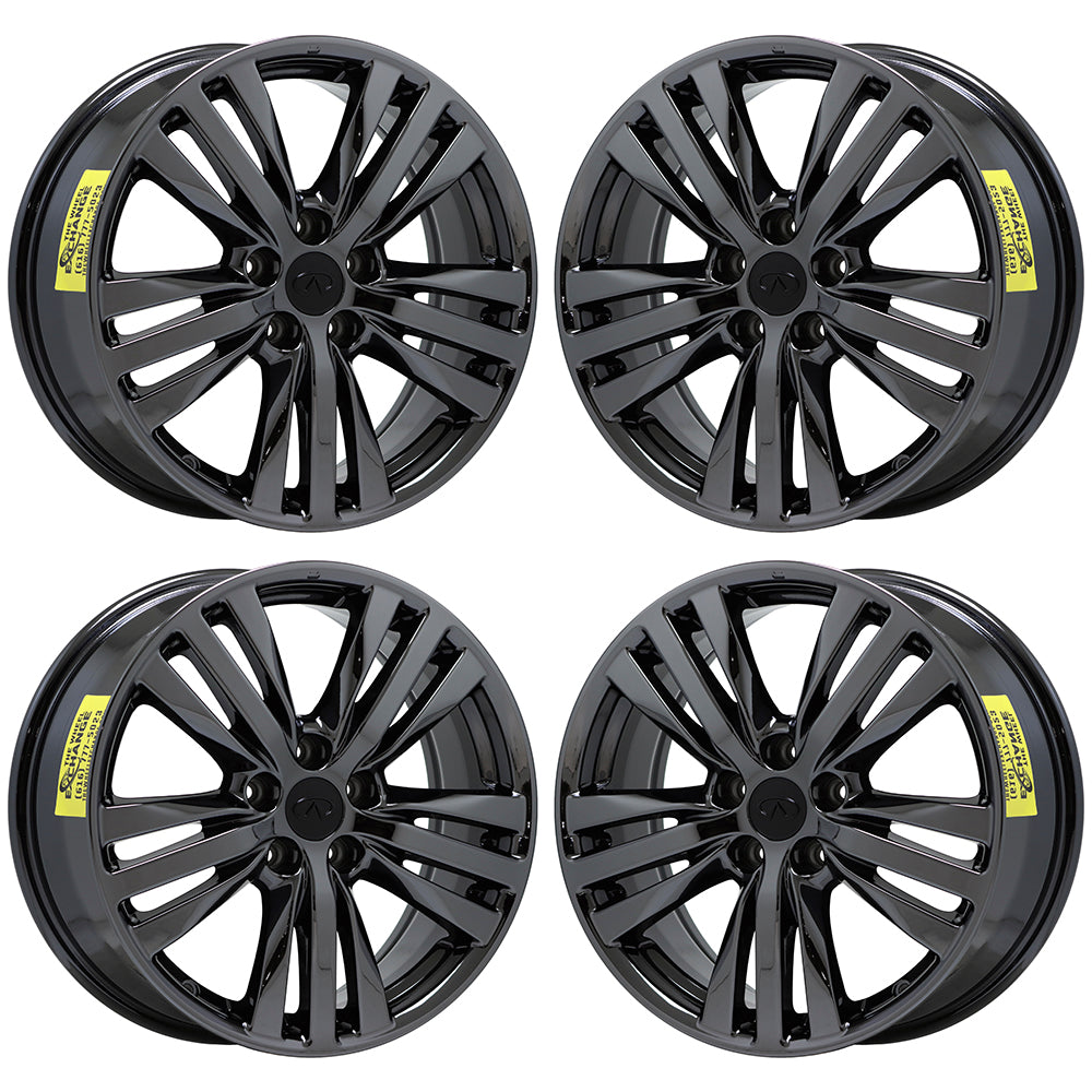 18" Infiniti QX60 Luxe Black Chrome wheels rims OEM 2016-2020 set 4 73782