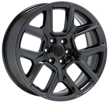 22" Dodge Ram 1500 Black Chrome wheels rims Factory OEM 2019-2023 set 4 2684