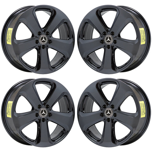19" Mercedes GLC 300 350e Black Chrome wheels rims OEM set 85481 EXCHANGE
