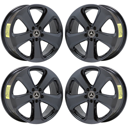 19" Mercedes GLC 300 350e Black Chrome wheels rims OEM set 85481 EXCHANGE