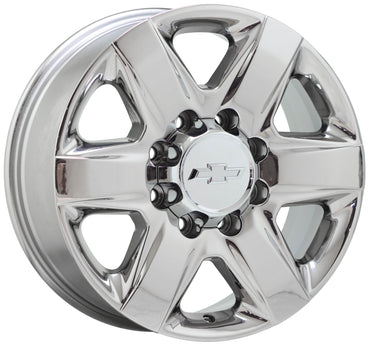 20" Chevrolet Silverado 2500 3500 Bright Chrome wheels rims Factory OEM set 5962