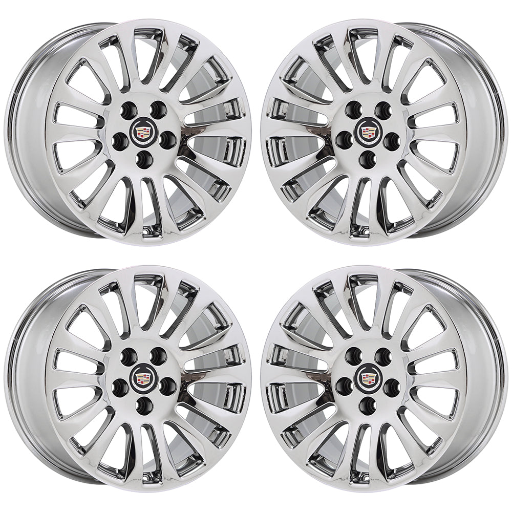 18" Cadillac CTS coupe Bright Chrome wheels rims Factory OEM GM 4669 4673