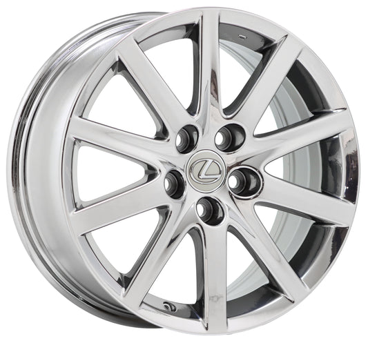 17" Lexus GS300 GS350 Bright Chrome wheel rim Factory OEM single 74185