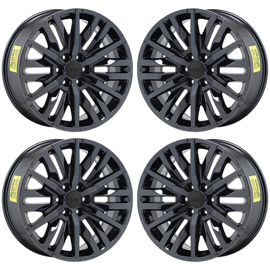 22" Cadillac Escalade Black Chrome wheels rims OEM set 5921 EXCHANGE