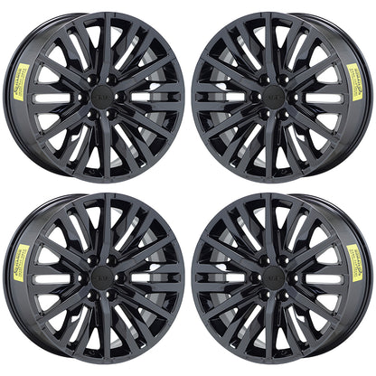 22" GMC Sierra 1500 Truck Black Chrome wheels rims Factory OEM 5921 EXCHANGE