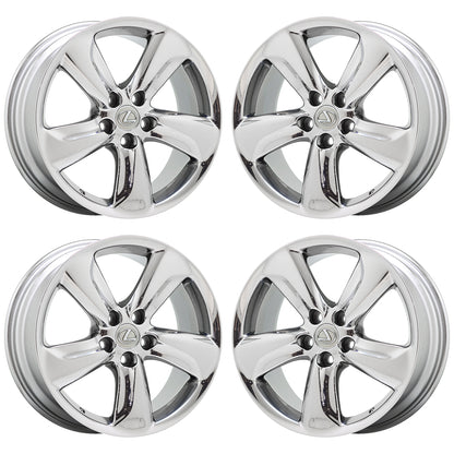18" Lexus GS350 GS460 Bright Chrome Wheels Rims Factory OEM Set 74210 EXCHANGE