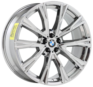 22x9.5 BMW X7 PVD Chrome wheels rims Factory OEM 86534 G07 STYLE 758