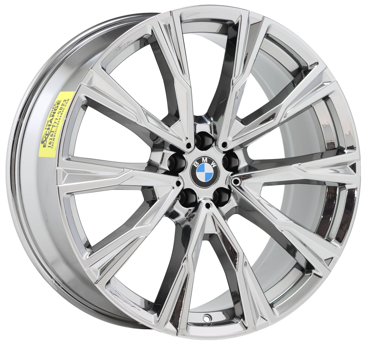 22x9.5 BMW X7 Bright Chrome wheels rims Factory OEM 86534 G07 STYLE 758