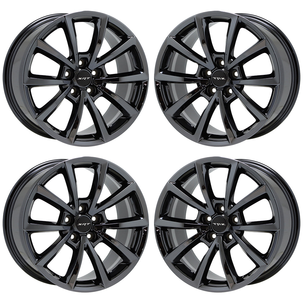 20x10" Grand Cherokee SRT Trackhawk Black Chrome wheels rims OEM set 9182