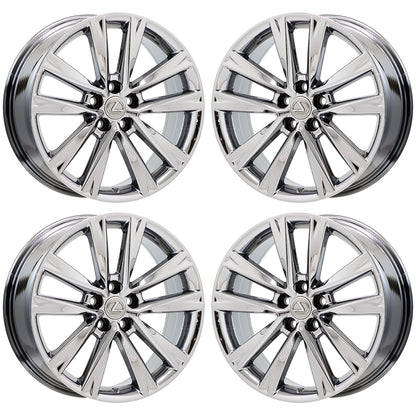 19" Lexus RX350 RX450H F-Sport Bright Chrome Wheels Rims OEM Set 74279 EXCHANGE