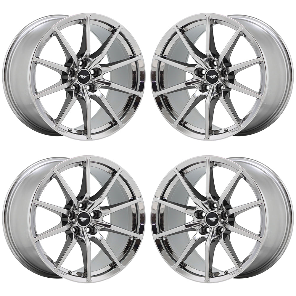 EXCHANGE 19x10.5 19x11 Mustang GT350 PVD Chrome wheels Factory OEM 10053 10054