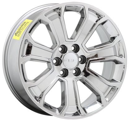 22" Sierra Silverado 1500 Bright Chrome wheels rims Factory OEM GM 5665 EXCHANGE